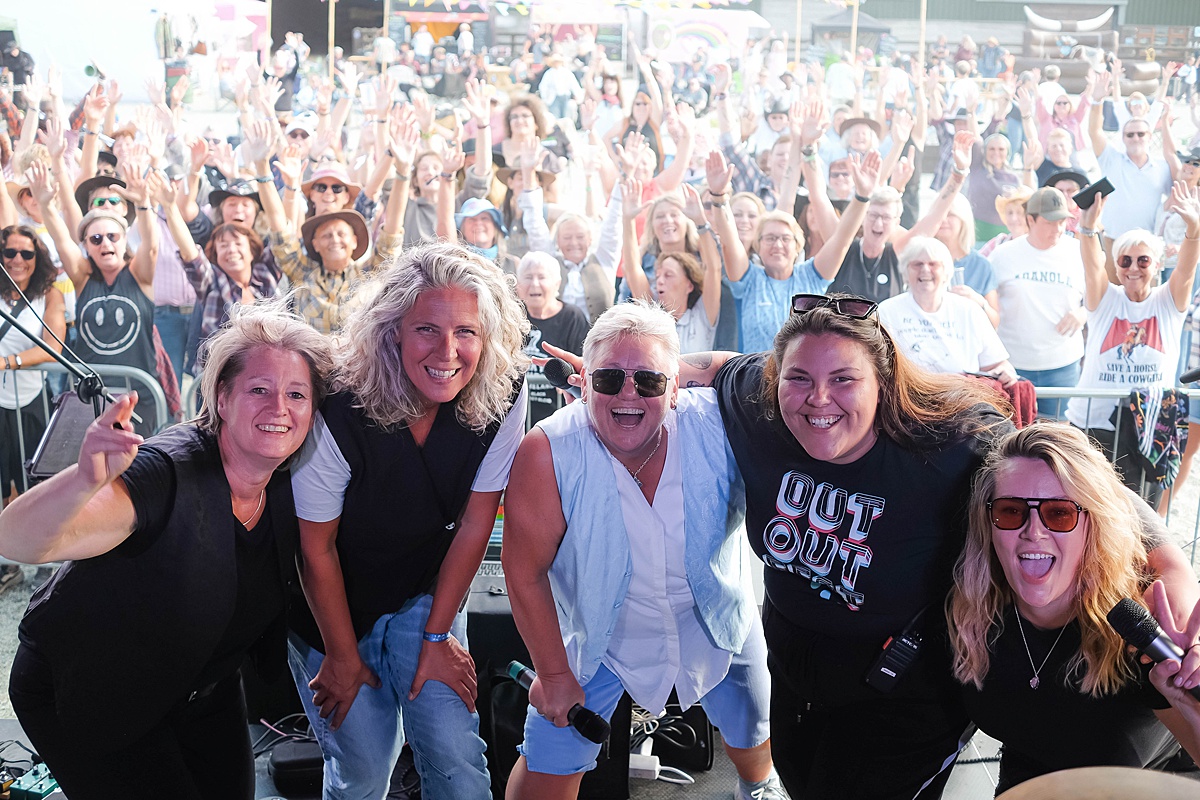 OUT OUT Fest founders and crowd